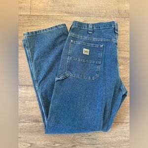 Lee Men's Straight Leg Loose Fit Cargo Carpenter Stone Denim Jeans 40 X 32
